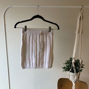 NWT Meshki Cream Sweater Skirt